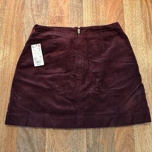 NWT Uniqlo Corduroy Mini Skirt in Wine sz 10